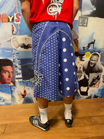 AI board shorts - blue/white poker dot