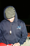 curl logo hoodie - navy