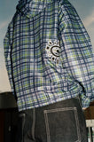 plaid bandemic jacket - green / navy