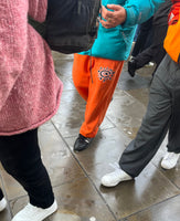 relaxed embroidered orange jogggerr