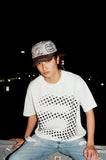 big halftone A tee - white