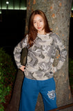 long sleeve silver camo waffle