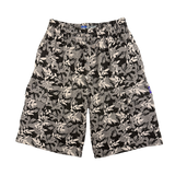 cargo jogger shorts - leafy print