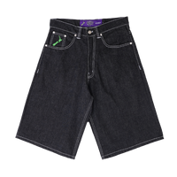 relaxed unisex denim shorts - pocket print