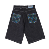 relaxed unisex denim shorts - pocket print