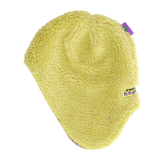 reversible ear flap beanie - purple/green