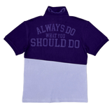 two tone polo - violet/lilac