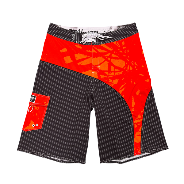 red leaf stripe boardshort - new style