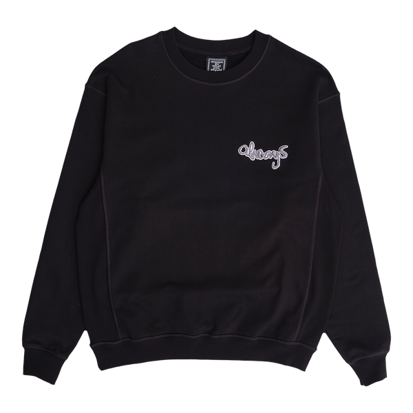 panelled always crewneck - black – always do what you should do panelled always crewneck - black – always do what you should do