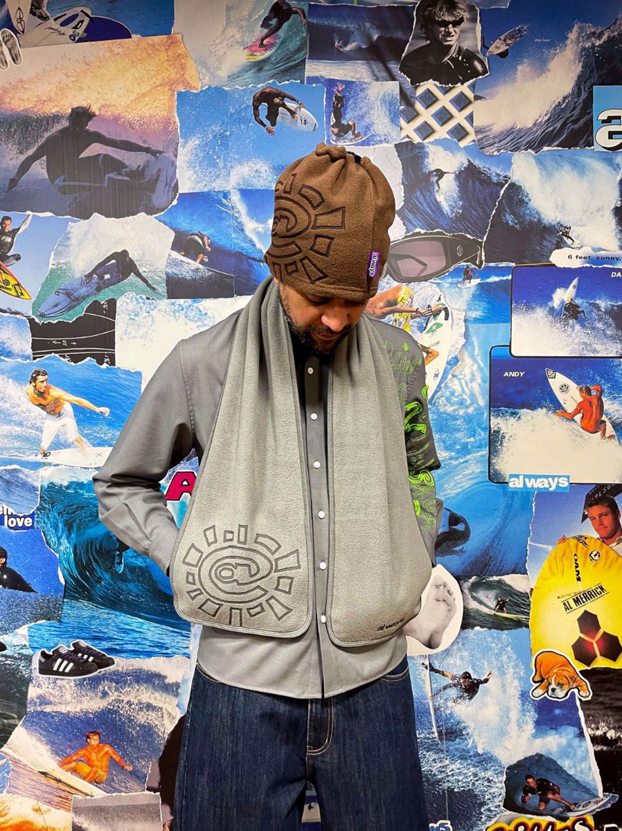 polarfleece scarf - grey – always do what you should do