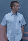 hai poplin shirt - blue/white