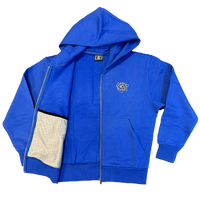 premium zip up hoodie - blue
