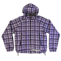 purple plaid bandemic jacket