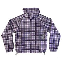 purple plaid bandemic jacket