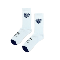 solid @sun - navy / white sock
