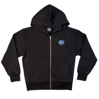 premium zip up hoodie - black