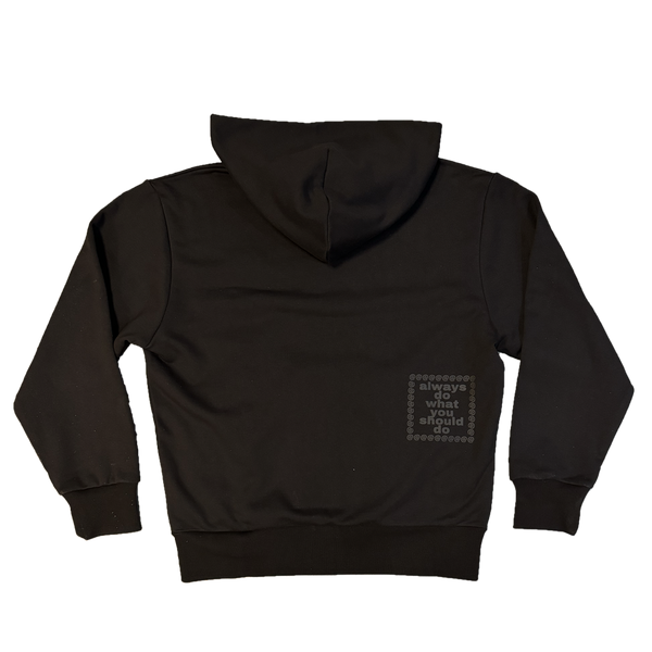 premium zip up hoodie - black – always do what you should do premium zip up hoodie - black – always do what you should do