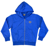 premium zip up hoodie - blue