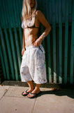 camo mesh shorts - white