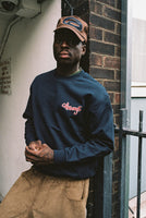 panelled always crewneck - navy