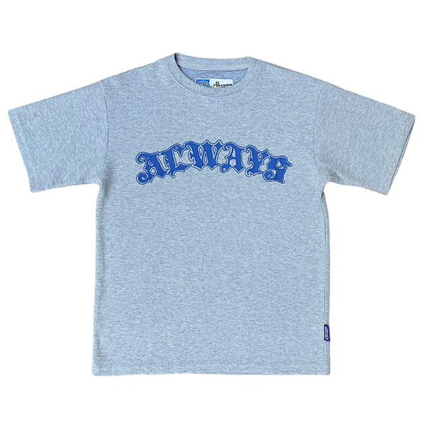 shimpei font waffle tshirt - grey