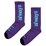 always up sock - purple