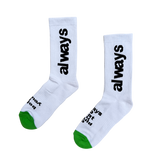 always up sock - white