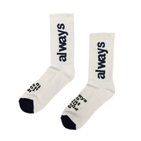 always up cotton crew sock - navy/white