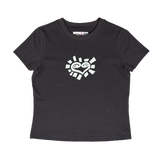 he@rt sun baby tee - black