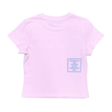 he@rt baby tee - baby pink / silver
