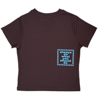 he@rt logo baby tee - brown