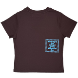 he@rt logo baby tee - brown