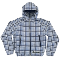 plaid bandemic jacket - blue / grey – always do what you should do