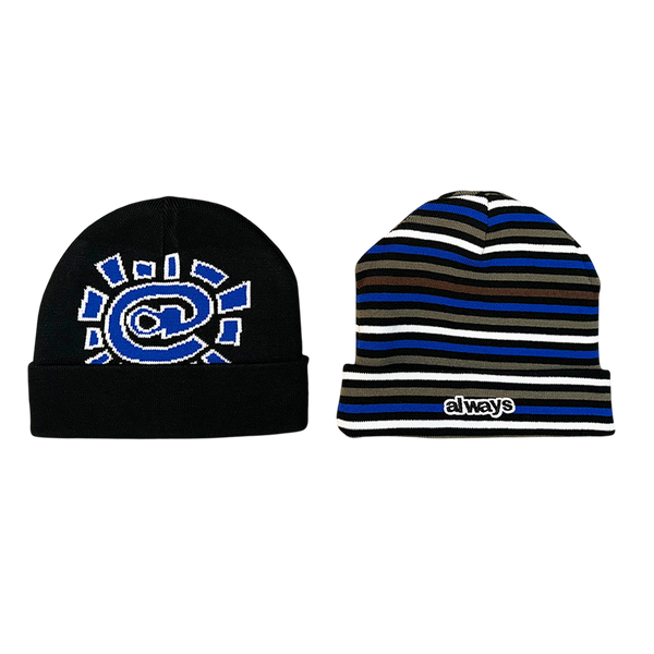 reversible cuff beanie - @sun/stripes