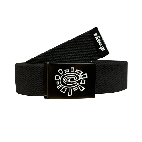 embossed @sun belt - black