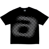 big halftone A tee - black