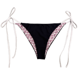 reversible black / pink he@rts bikini bottom