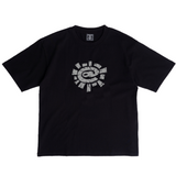 cracked sun tshirt - black