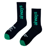 always up sock - black/green