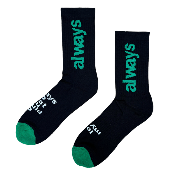 always up sock - black/green