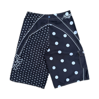 AI board shorts - black/white poker dot