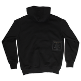 flight zip up hoodie - black