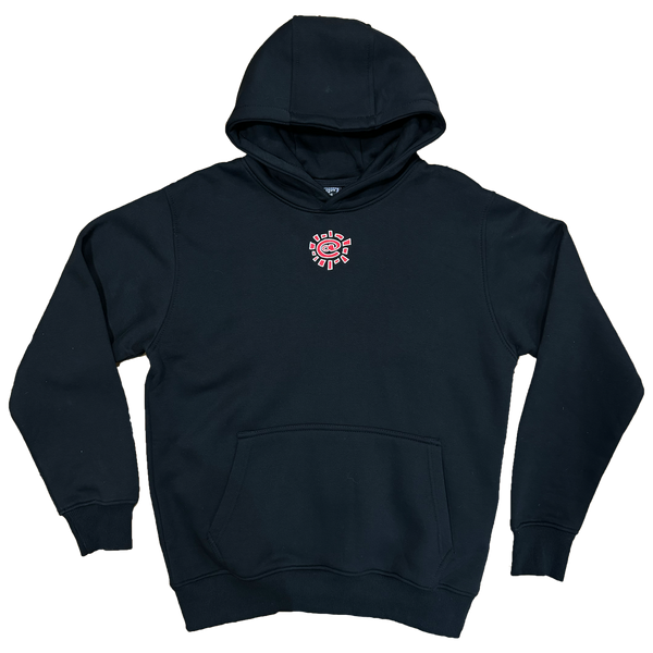small embroidered @sun hoodie black