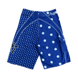 AI board shorts - blue/white poker dot