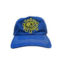 yellow @sun canvas cap - blue