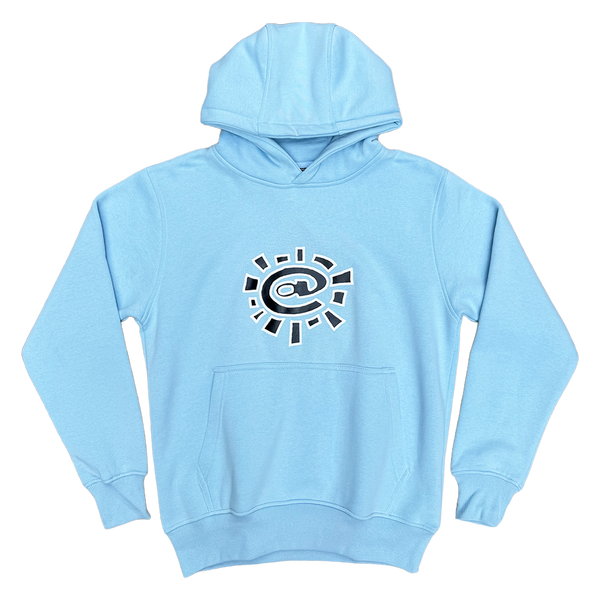 powder blue @sun hoodie