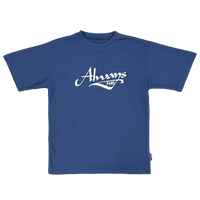 surf script waffle tshirt - navy