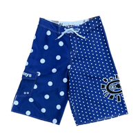 AI board shorts - blue/white poker dot