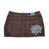 VW @sun mini denim skirt - brown