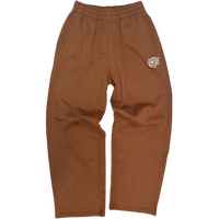premium no cuff jogger - brown